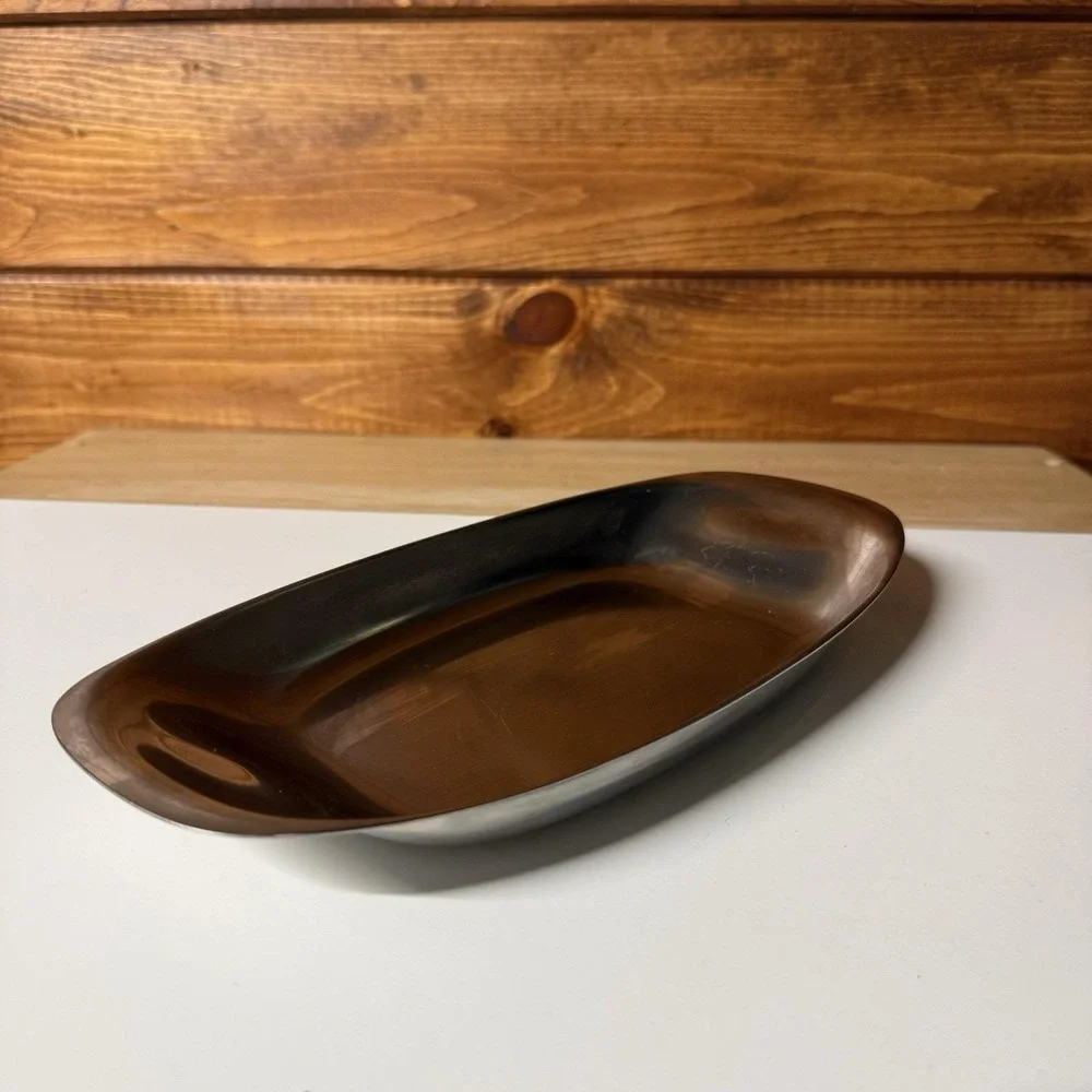 Vintage WMF Cromargan Stainless Steel Oval Serving Tray